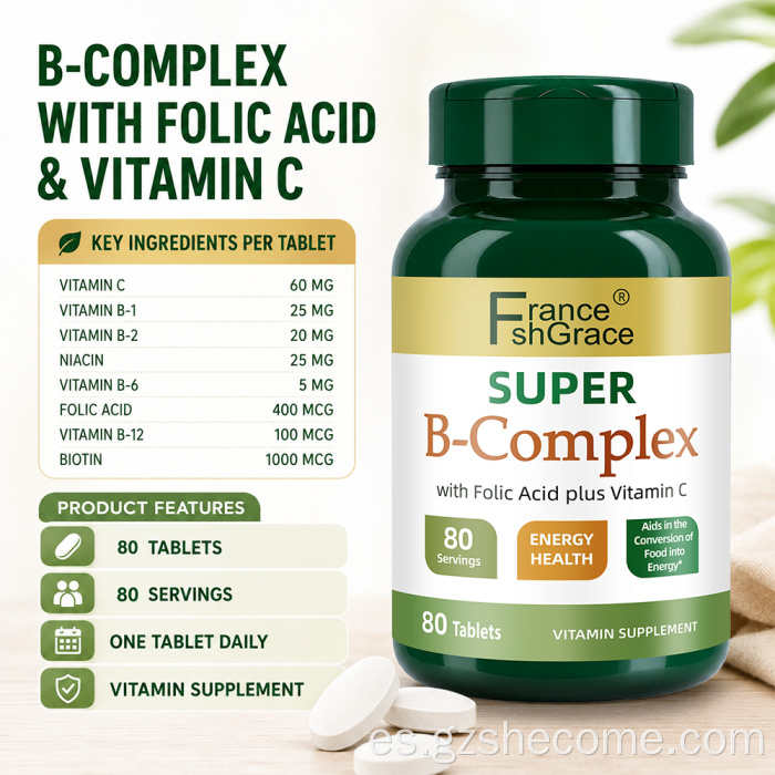 Shecome Super B Complex Tabletas Metabolismo Energético